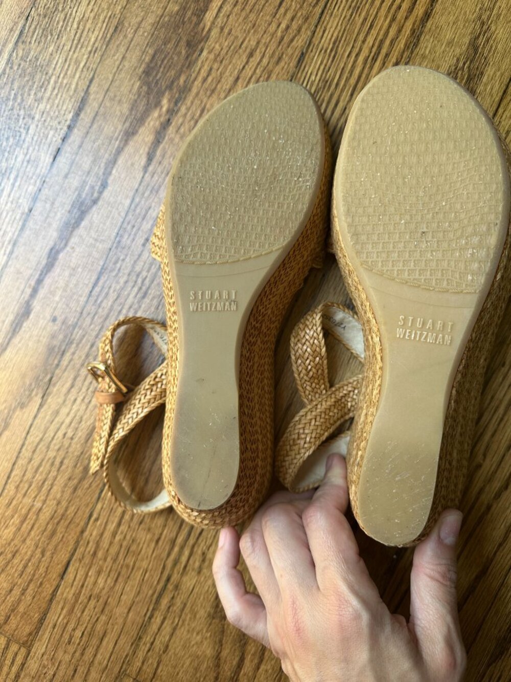 Stuart Weitzman Barbados Raffia Wedges  - Size 7M - Picture 9 of 9